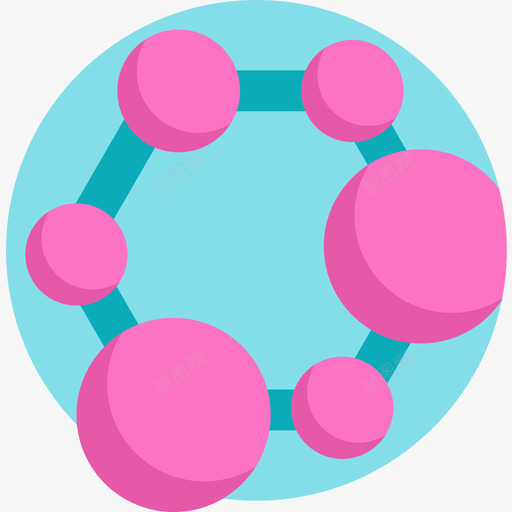 分子在线学习41扁平图标svg_新图网 https://ixintu.com 分子 在线学习 扁平
