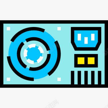 电源设备40线性颜色图标图标