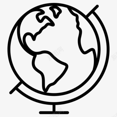全球地球地图图标图标