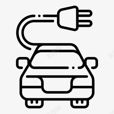 电动车充电能源图标图标
