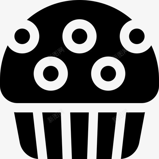 松饼甜点和糖果3份填充图标svg_新图网 https://ixintu.com 3份 填充 松饼 甜点 糖果