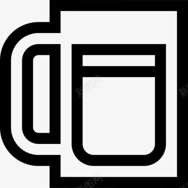 咖啡杯早晨常规21直线型图标图标