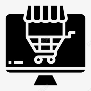 网上购物购物145填充图标图标