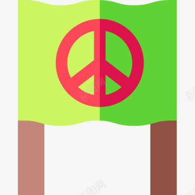 和平嬉皮士29平坦图标图标