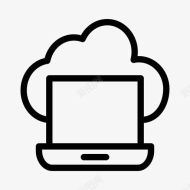 笔记本电脑云服务器笔记本电脑图标图标