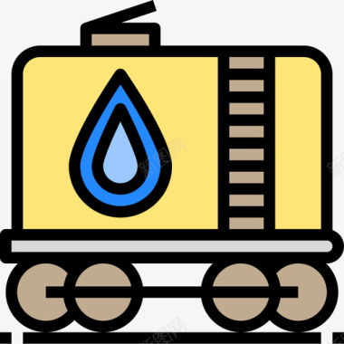 油箱动力能量6线型颜色图标图标