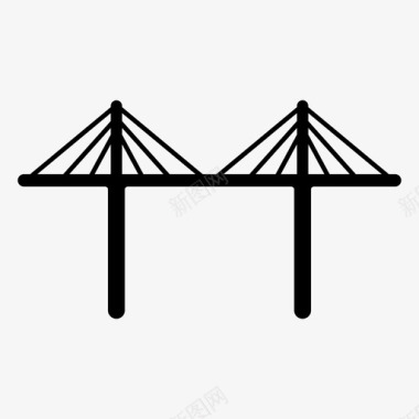 米劳高架桥建筑著名地标图标图标