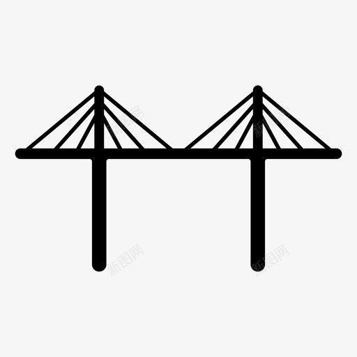 米劳高架桥建筑著名地标图标svg_新图网 https://ixintu.com 世界 名地 建筑 旅游 法国 米劳 著名 高架桥