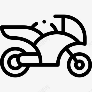 直线摩托车车辆和运输工具图标图标