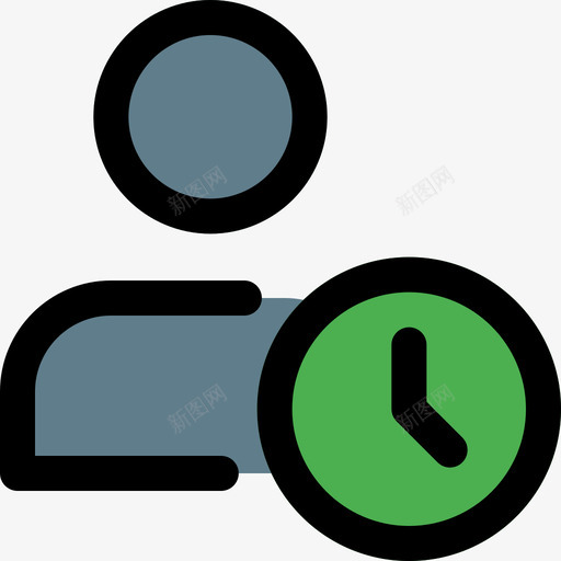 用户日期和时间5线性颜色图标svg_新图网 https://ixintu.com 日期 时间 用户 线性 颜色
