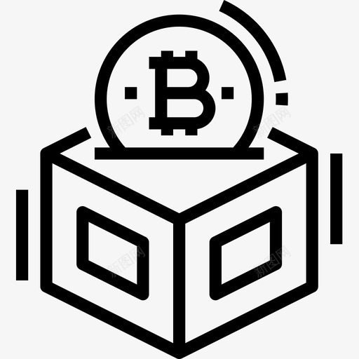 加密货币数字货币1线性图标svg_新图网 https://ixintu.com 加密 数字 线性 货币