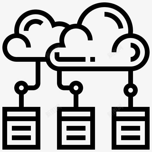 云计算人工智能57线性图标svg_新图网 https://ixintu.com 云计算 人工智能 线性
