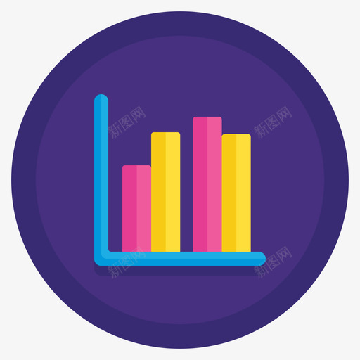 条形图信息图3扁平圆形图标svg_新图网 https://ixintu.com 信息 圆形 扁平 条形图