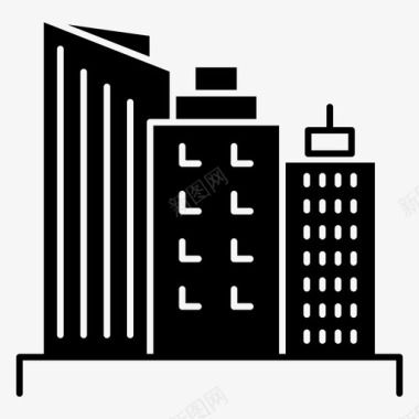 塔楼建筑城市图标图标