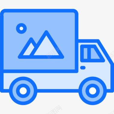 卡车品牌8蓝色图标图标