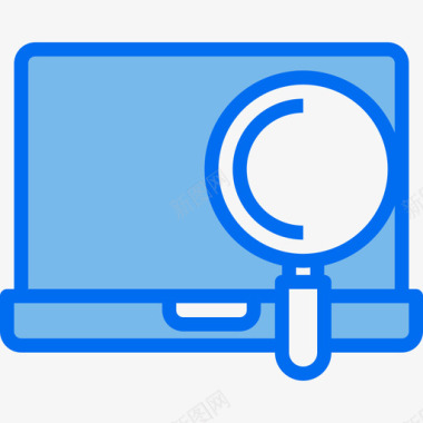 笔记本电脑搜索20蓝色图标图标