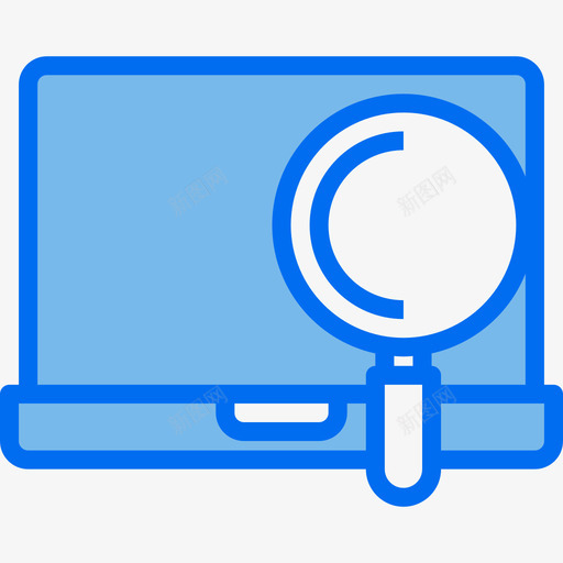 笔记本电脑搜索20蓝色图标svg_新图网 https://ixintu.com 搜索 电脑 笔记本 蓝色