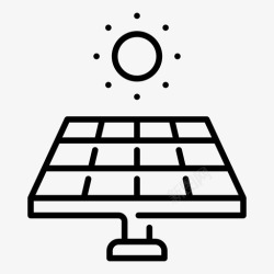 替代品太阳能板替代品电池图标高清图片