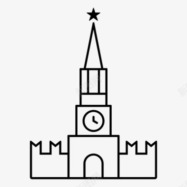 莫斯科克里姆林宫首都圆顶图标图标
