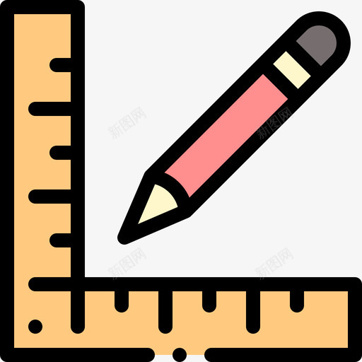 尺子建筑48线颜色图标svg_新图网 https://ixintu.com 尺子 建筑 颜色