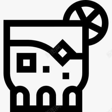 鸡尾酒鸡尾酒2直线型图标图标