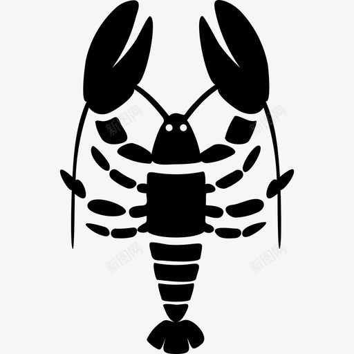 龙虾动物海洋图标svg_新图网 https://ixintu.com 动物 海洋 海鲜 龙虾