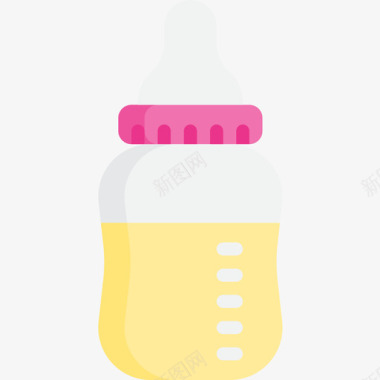 婴儿奶瓶婴儿109扁平图标图标