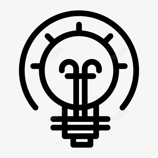 灯泡能源思想图标svg_新图网 https://ixintu.com 力量 思想 教育 灯泡 现代 知识 能源 解决方案