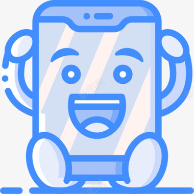 手机可爱的tech4蓝色图标图标