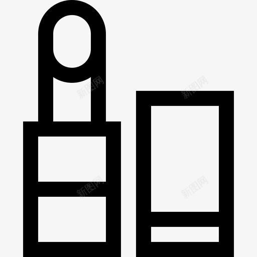 口红零售41直线型图标svg_新图网 https://ixintu.com 口红 直线 线型 零售
