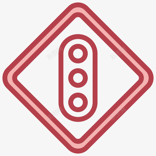 交通信号交通标志30红色图标svg_新图网 https://ixintu.com 交通 交通标志 信号 红色