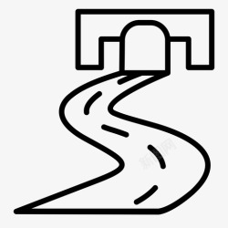 公路地下管线地下通道高速公路通道图标高清图片