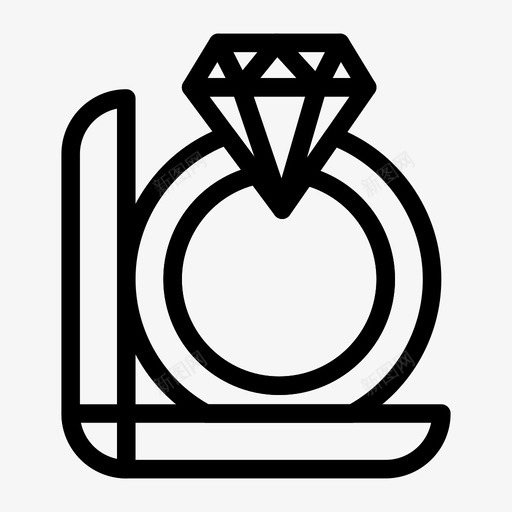 戒指盒子钻石图标svg_新图网 https://ixintu.com 妇女节 戒指 盒子 礼物 结婚戒指盒 钻石