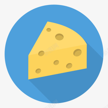 奶酪食品和饮料30圆形图标图标