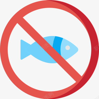 禁止钓鱼信号和禁令5平图标图标