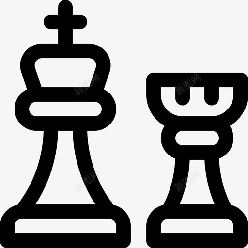 棋子书呆子37直线图标svg_新图网 https://ixintu.com 书呆子 棋子 直线