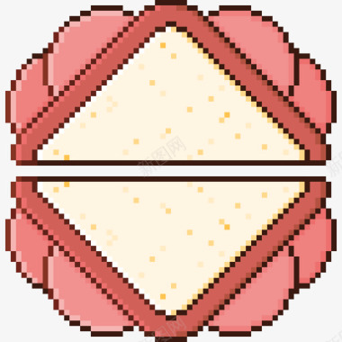 三明治生日像素线颜色图标图标