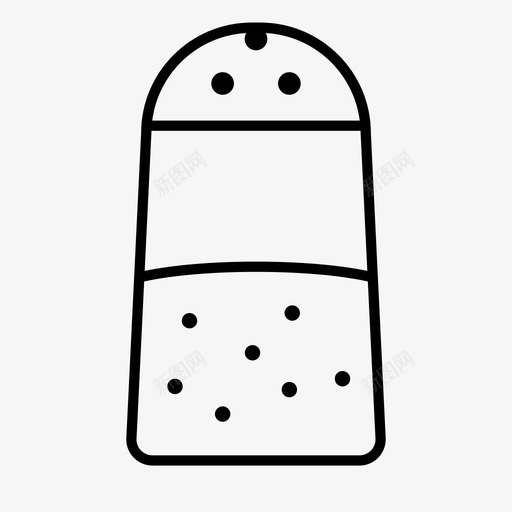 盐容器厨师图标svg_新图网 https://ixintu.com 厨师 容器 盐瓶