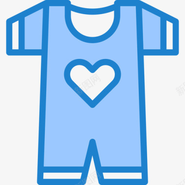 婴儿服装婴儿111蓝色图标图标
