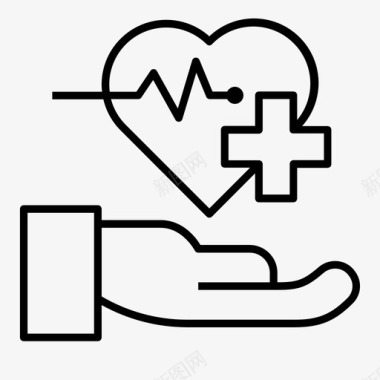 医疗保健商业心脏图标图标