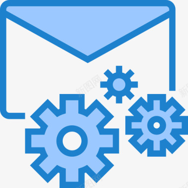 邮件数据和网络管理5蓝色图标图标