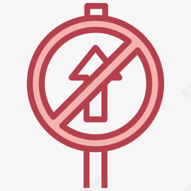 禁止进入交通标志30红色图标图标