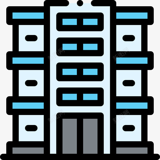公寓城市生活39线性颜色图标svg_新图网 https://ixintu.com 公寓 城市生活 线性 颜色