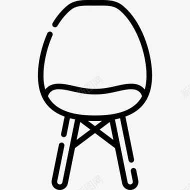 椅子家用器具17直线型图标图标
