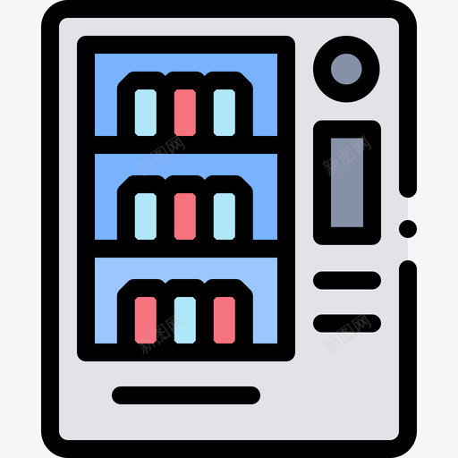 自动售货机城市51线性颜色图标svg_新图网 https://ixintu.com 城市 线性 自动售货机 颜色