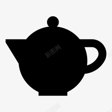 茶壶水壶瓷器图标图标