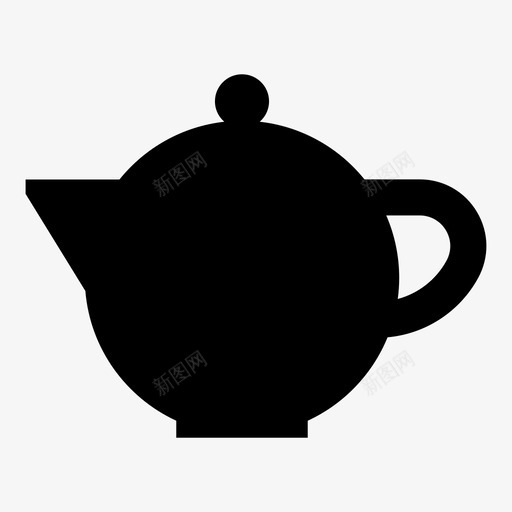 茶壶水壶瓷器图标svg_新图网 https://ixintu.com 水壶 瓷器 茶壶 陶器
