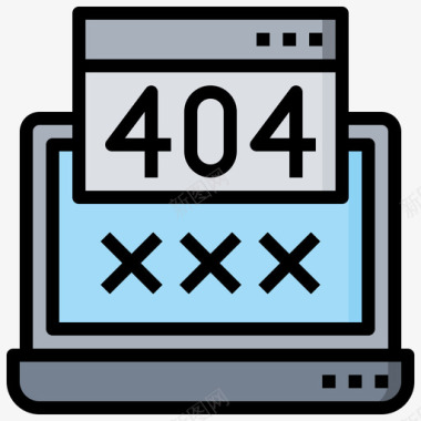 错误404编程85线性颜色图标图标