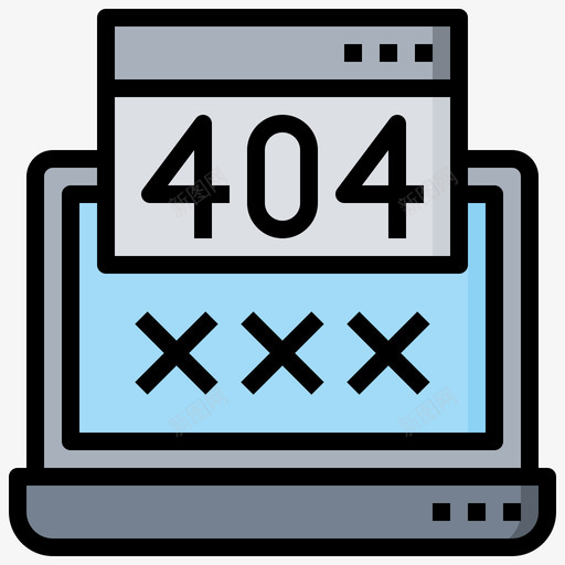 错误404编程85线性颜色图标svg_新图网 https://ixintu.com 线性 编程 错误 颜色