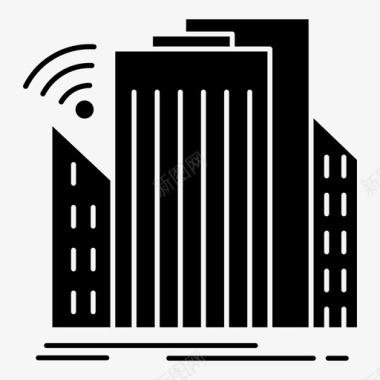 wifi建筑建筑城市图标图标